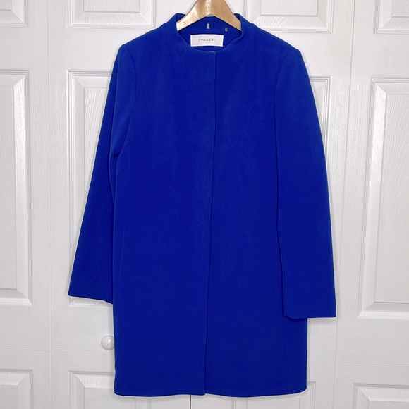 T Tahari Cobalt Blue Large Snap Button Closure Size 6 - Picture 1 of 7